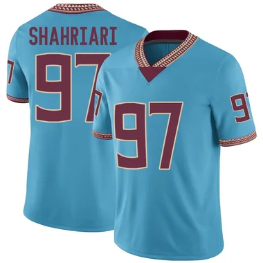 Men's Game Aidan Shahriari Florida State Seminoles Replica Turquoise Heritage Jersey