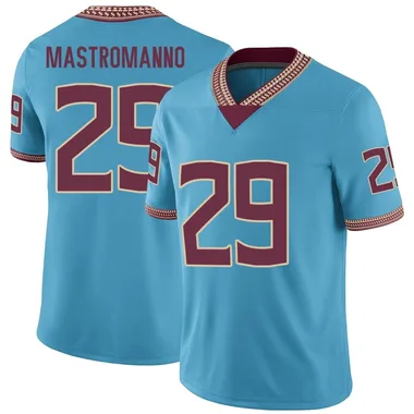 Men's Game Alex Mastromanno Florida State Seminoles Replica Turquoise Heritage Jersey