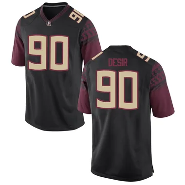 Men's Game Darryll Desir Florida State Seminoles Football College Jersey - Black