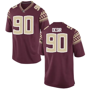 Men's Game Darryll Desir Florida State Seminoles Garnet Football College Jersey