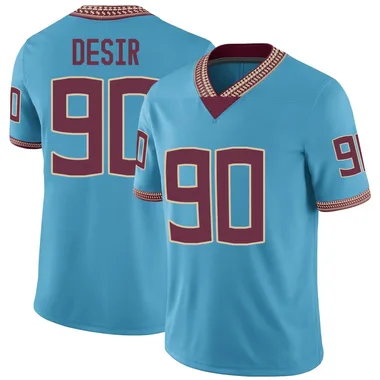 Men's Game Darryll Desir Florida State Seminoles Replica Turquoise Heritage Jersey