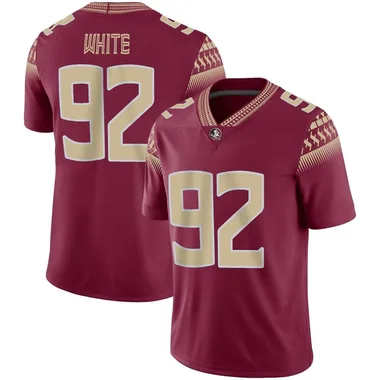 Men's Game D'Nas White Florida State Seminoles Garnet Football Jersey