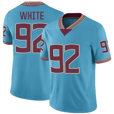 Men's Game D'Nas White Florida State Seminoles Replica Turquoise Heritage Jersey