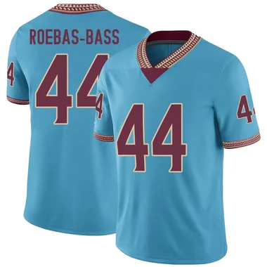 Men's Game Nick Roebas-Bass Florida State Seminoles Replica Turquoise Heritage Jersey