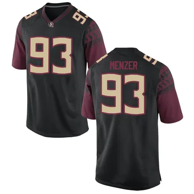 Men's Replica Malakai Menzer Florida State Seminoles Football College Jersey - Black