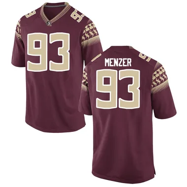 Men's Replica Malakai Menzer Florida State Seminoles Garnet Football College Jersey