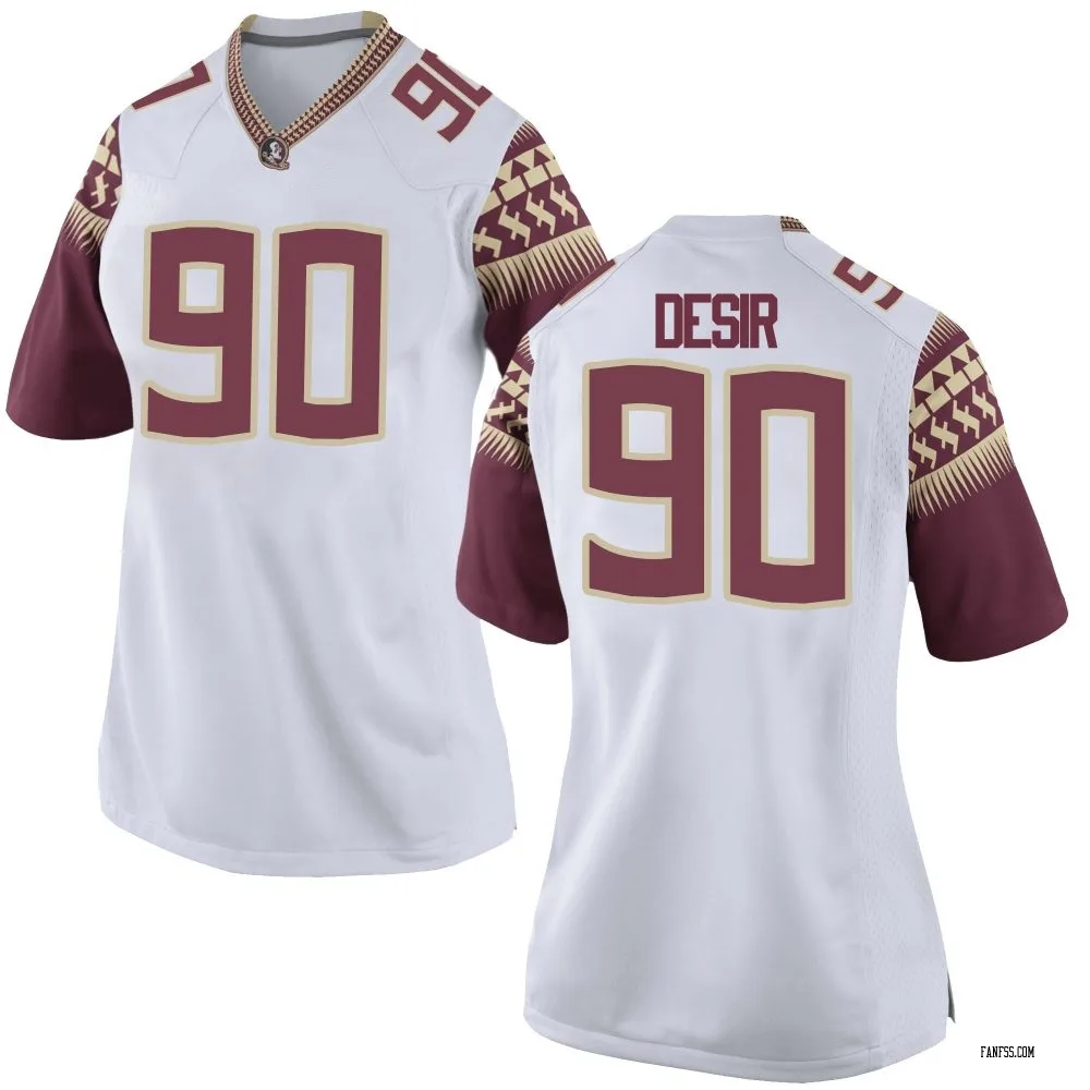 Women's Game Darryll Desir Florida State Seminoles Football College Jersey - White
