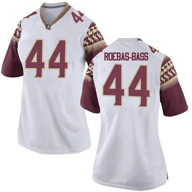 Women's Game Nick Roebas-Bass Florida State Seminoles Football College Jersey - White