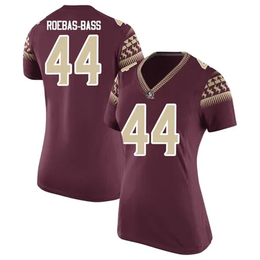 Women's Game Nick Roebas-Bass Florida State Seminoles Garnet Football College Jersey