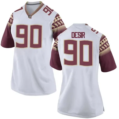 Women's Replica Darryll Desir Florida State Seminoles Football College Jersey - White