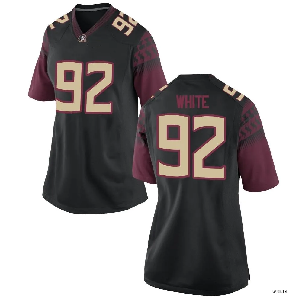 Women's Replica D'Nas White Florida State Seminoles Football College Jersey - Black