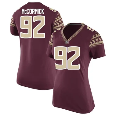 Women's Replica Liam McCormick Florida State Seminoles Garnet Football College Jersey