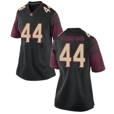 Women's Replica Nick Roebas-Bass Florida State Seminoles Football College Jersey - Black