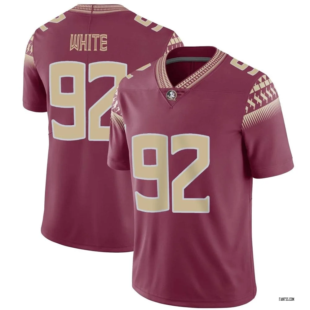Youth Limited D'Nas White Florida State Seminoles Garnet Football Jersey