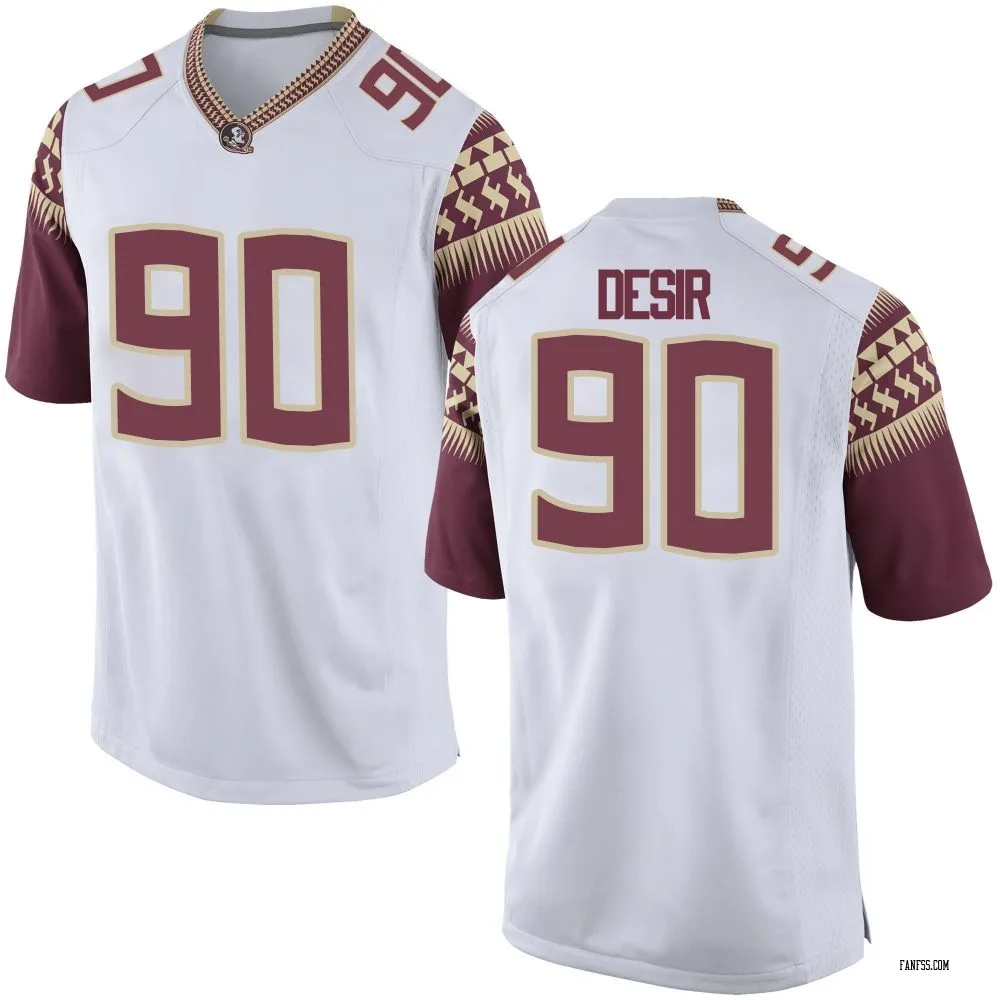 Youth Replica Darryll Desir Florida State Seminoles Football College Jersey - White
