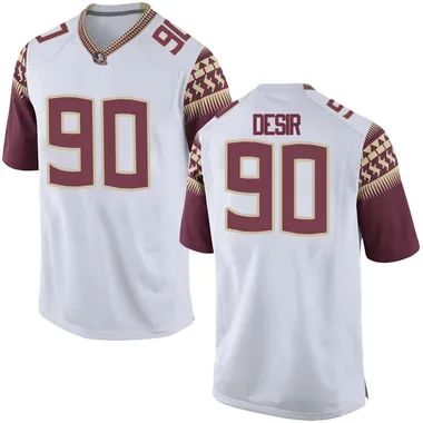 Youth Replica Darryll Desir Florida State Seminoles Football College Jersey - White